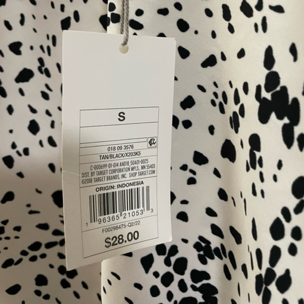NWT A New Day Maxi Slip Dress with Lace‎ and Dots in Cream and Black - S - Picture 10 of 11